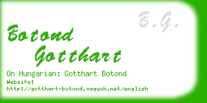 botond gotthart business card